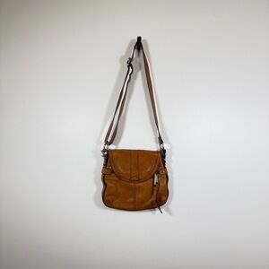 Fossil - Rare Vintage Tan Leather Crossbody Bag